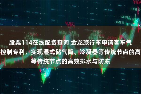 股票114在线配资查询 金龙旅行车申请客车气压系统防结冰控制专利，实现湿式储气筒、冷凝器等传统节点的高效排水与防冻
