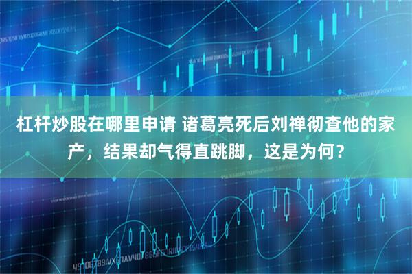 杠杆炒股在哪里申请 诸葛亮死后刘禅彻查他的家产，结果却气得直跳脚，这是为何？